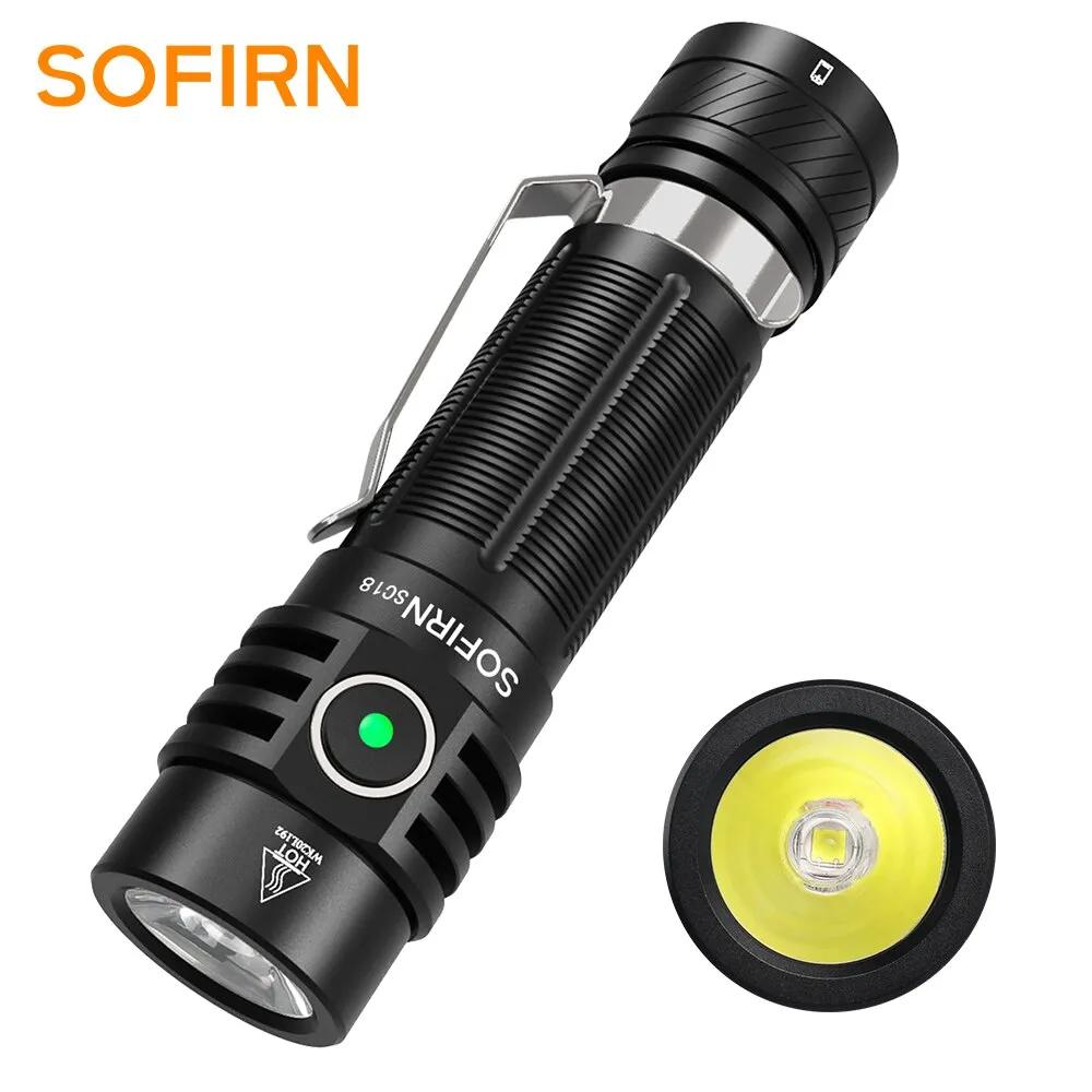 Sofirn SC18 EDC LED , TIR   , USB C  ġ, SST40, 18650  ǥñ, 1800
